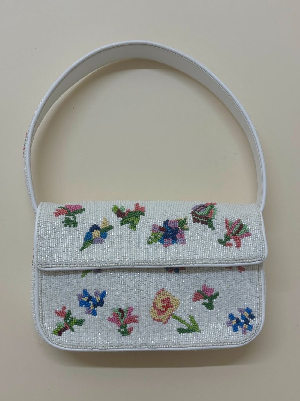 Staud Tommy Beaded Bag First Floral Bloom Day Floral